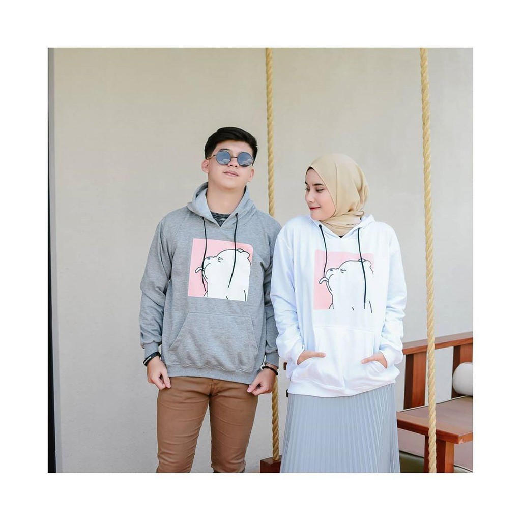 Nara Grosir - Cute Hodie Bear l Sweater Pria dan Wanita l Sweater Couple