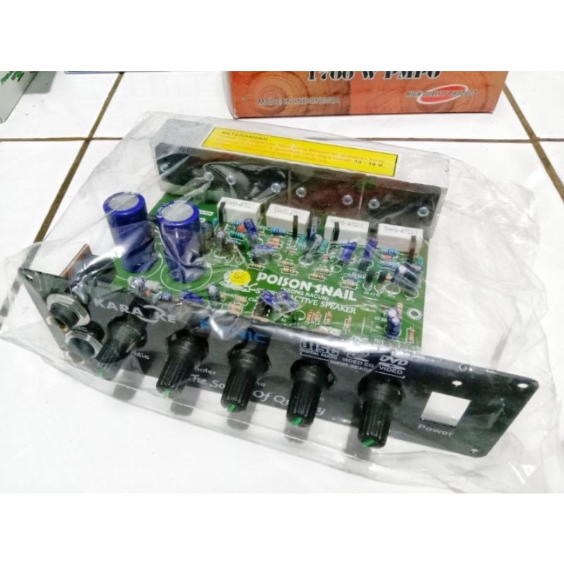 Kit speaker aktif stereo karaoke subwoofer