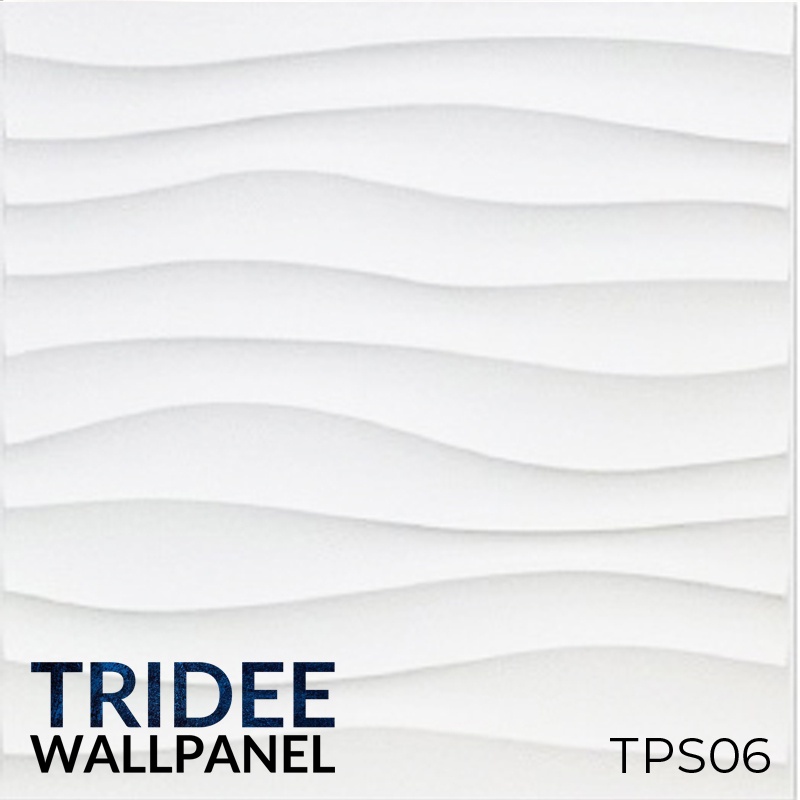 TRIDEE WALLPANEL 30x30 CM | WALLPAPER DINDING DEKORASI | WALL PANEL 3D DINDING PVC-TPS06 - WAVE 30