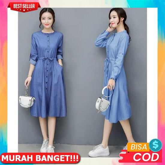 Dres Korean Style Wanita 1515 Seruni | Mini Dress Sexy Korea Scuba Stretch Pressbody Ketat Seksi | M