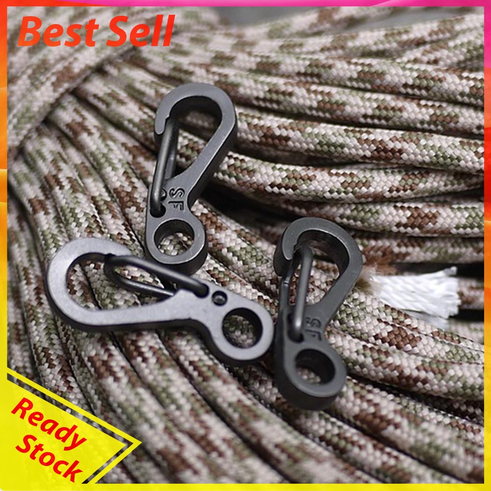 10pcs Mini Carabiner Keychain Outdoor Climbing Spring Buckle Hook EDC Tool