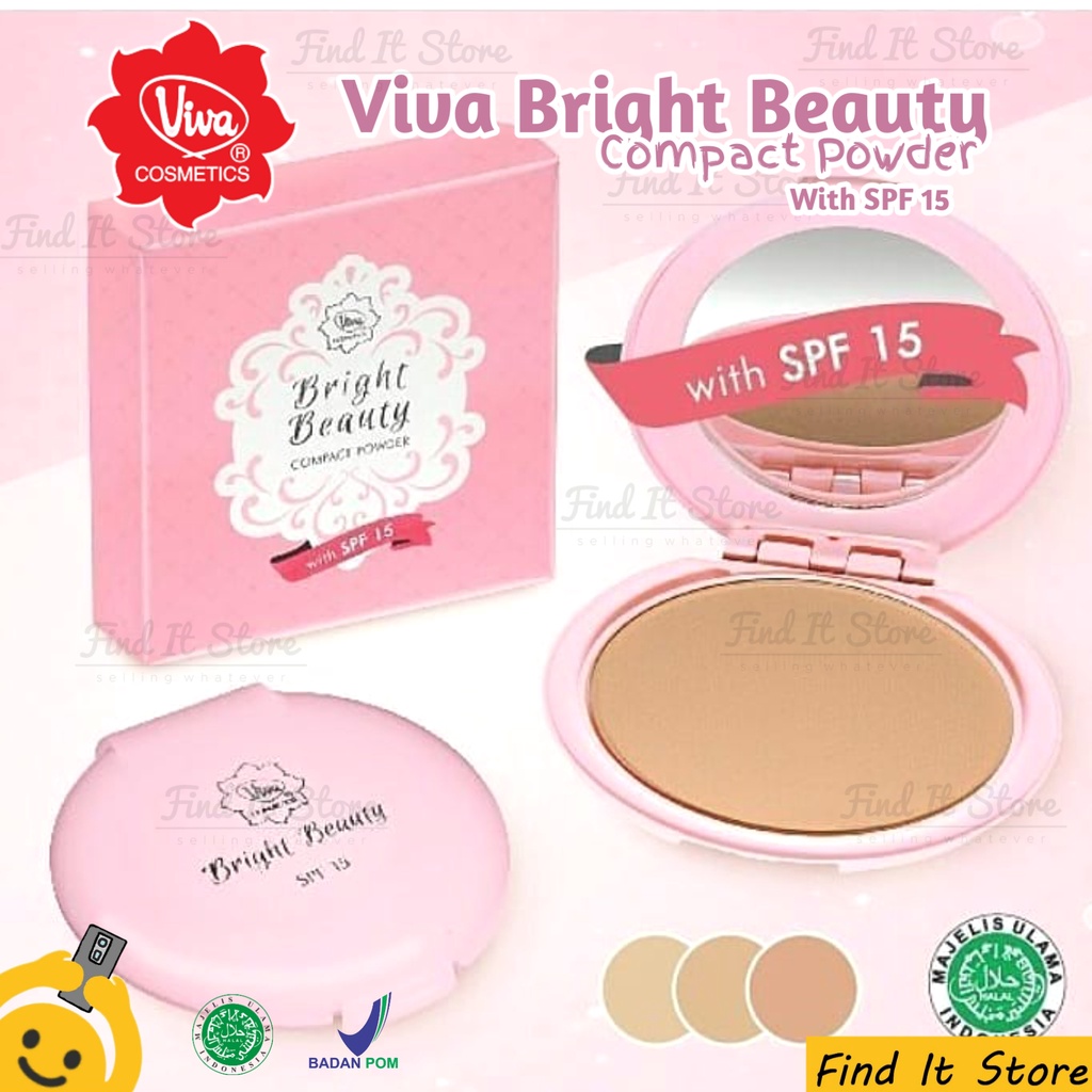 Viva Bright Beauty Compact Powder SPF 15 | Bedak Padat | BPOM | Halal