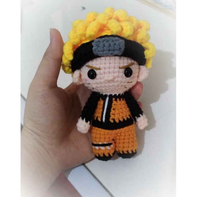 naruto kurama sazuke sakura amigurumi keychain boneka rajut