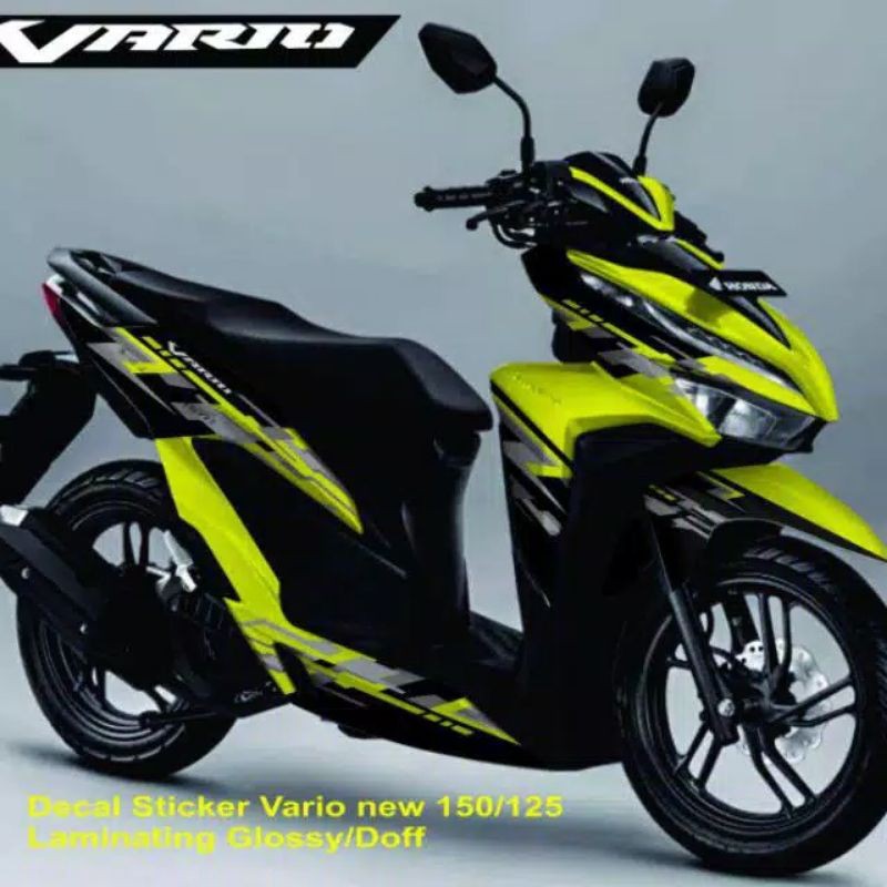 Decal New Vario 150 hijau merah abstrak full body variasi