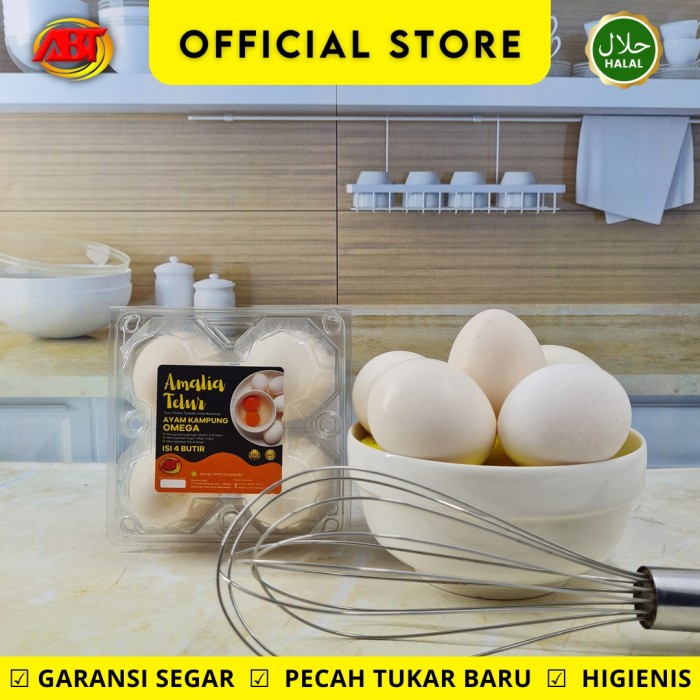 

ABT - Telur Ayam Kampung Omega Amalia Premium Garansi Segar - Isi 4 Butir