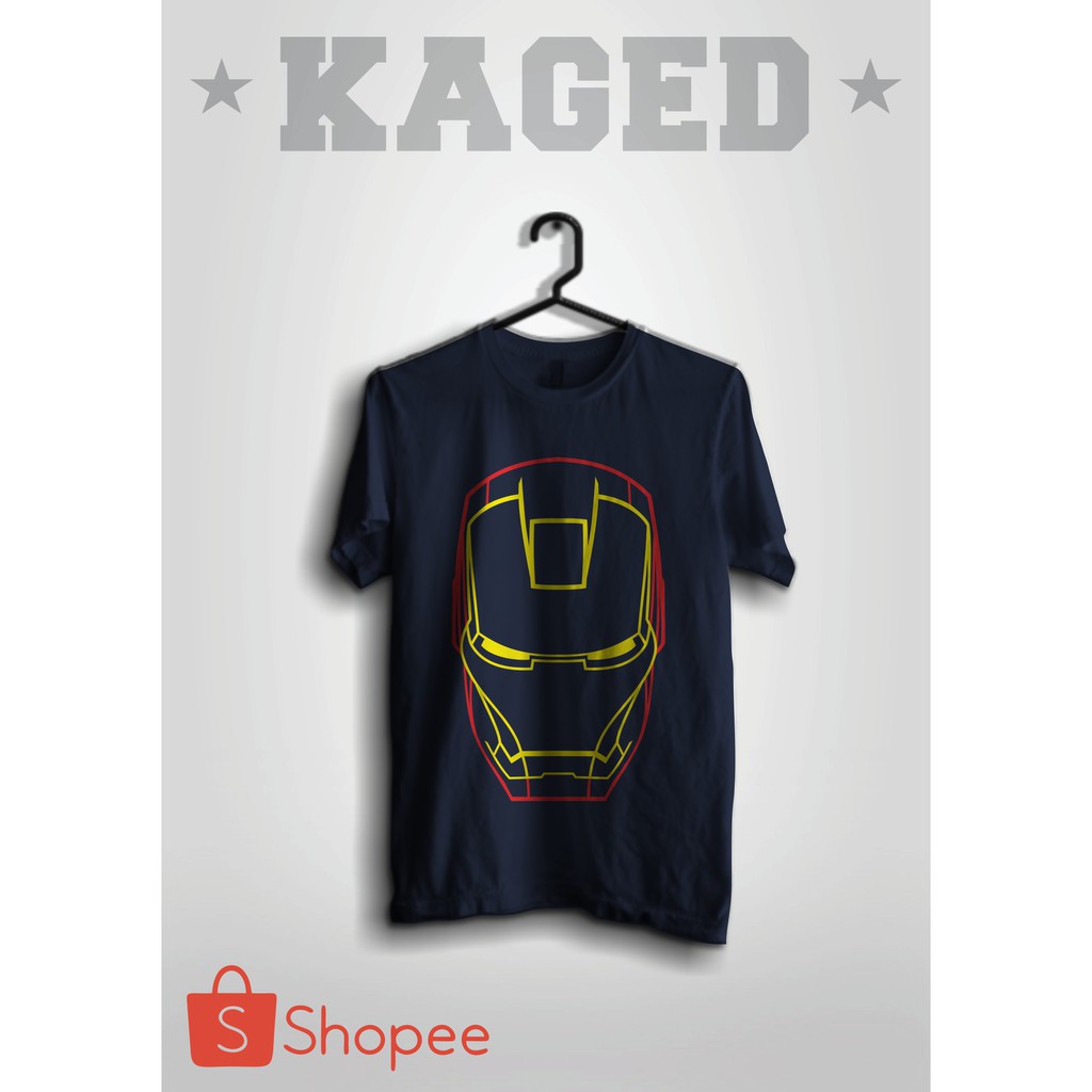 KAOS IRON MAN KAOS IRONMAN KAOS FILM IRON MAN KAOS TOPENG IRON MAN #WARNABIRUDONGKER