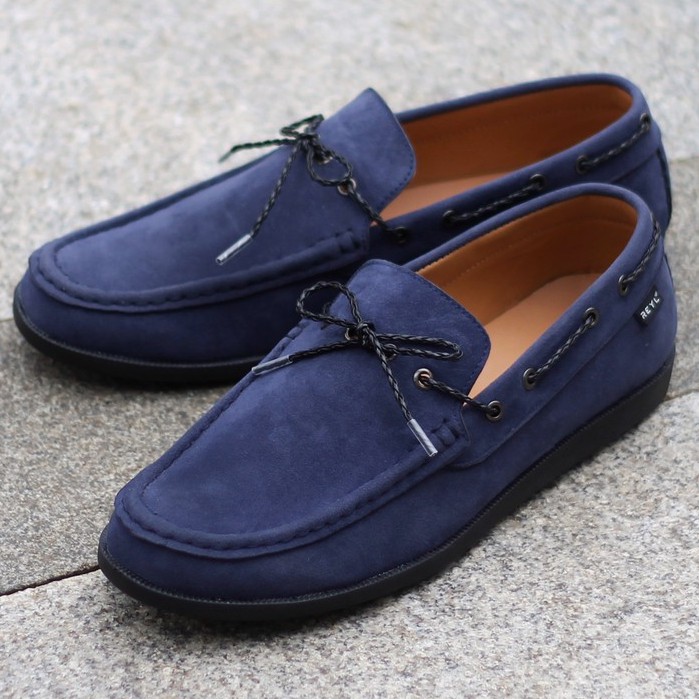 LICK NAVY |FORIND x Reyl| Sepatu Suede Asli Vintage Klasik Casual Pria Boat Ori Original Footwear