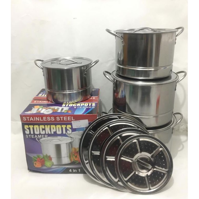 Panci Steamer/Stock Pot Set isi 4