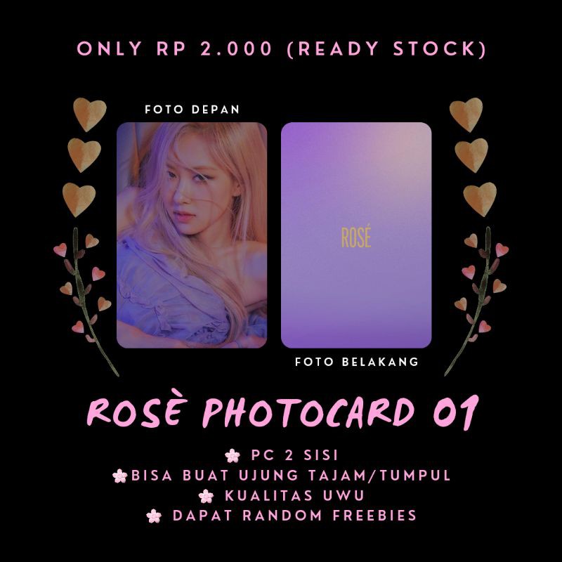 ROSE ON THE GROUND PHOTOCARD PC PREMIUM