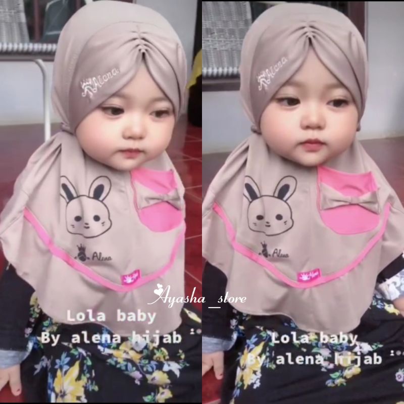 HIJAB/JILBAB BABY ALENA 'Lola' ORI ALENA | Kerudung/Jilbab bayi/anak Alena