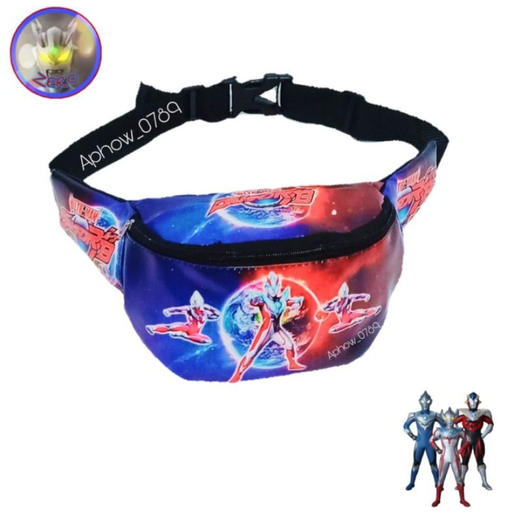 KSO_BAG - Tas Selempang WaistBag Anak Laki-Laki Terbaru 2021 Motif Carakter SUPER HERO Termurah