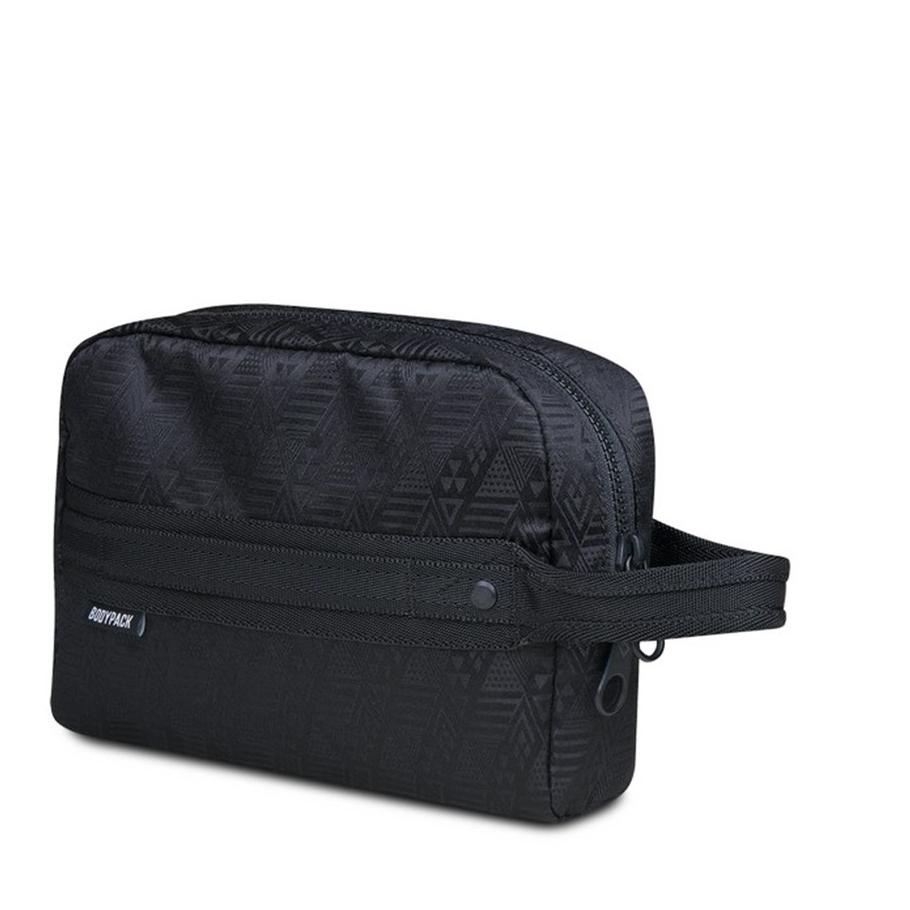 (HARGA TERMURAH) Bodypack Wanderlust Rawk Dopp Kit - Black
