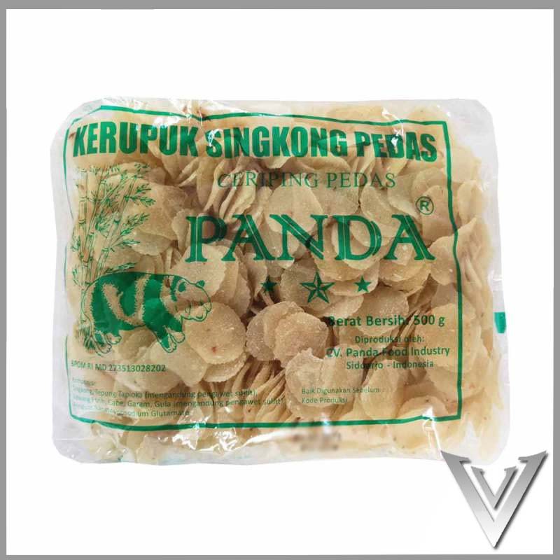 

Bahan Mentah / Kerupuk Singkong Pedas PANDA 500 Gr / Halal