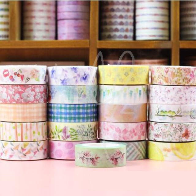 

Washi tape selotip dekorasi bunga floral
