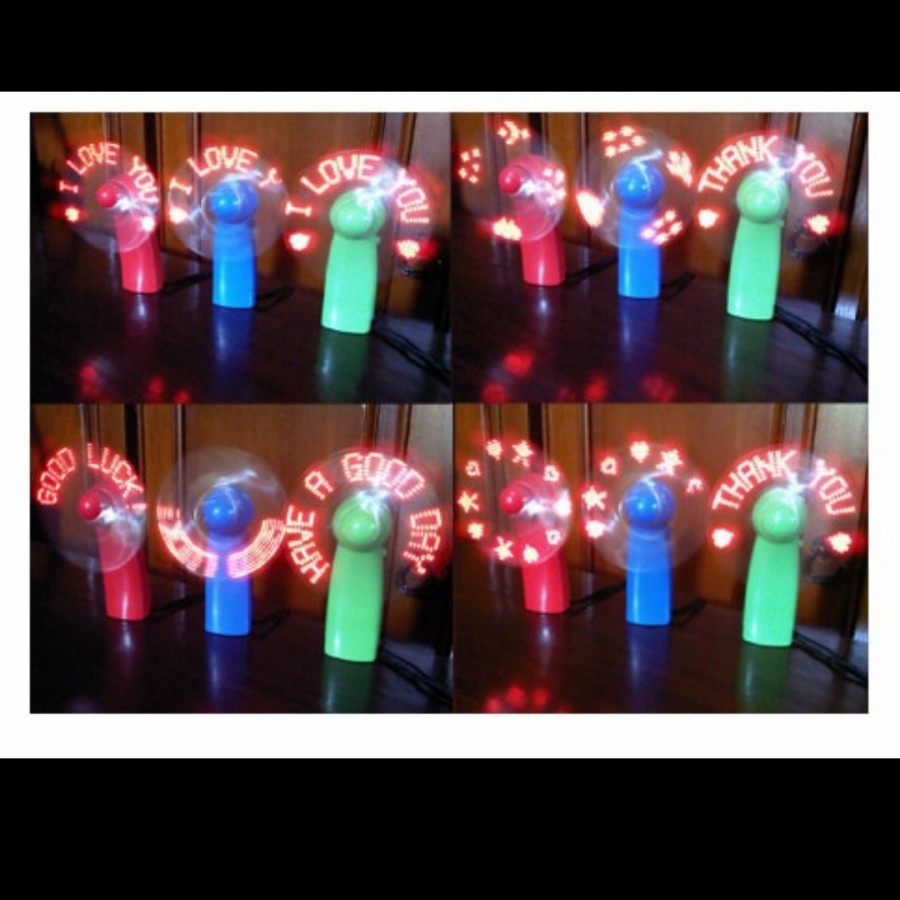 Kipas Tulisan Led Magic Mini Fan Promosi Souvenir Wedding Unik Handy