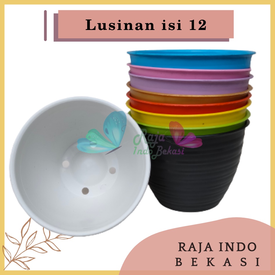 Lusinan Pot Tawon 15 Cm Putih Ungu Hitam Hijau Orange Kuning Pink Biru - Pot Tawon  15 20 21 25 Lusinan Grosir