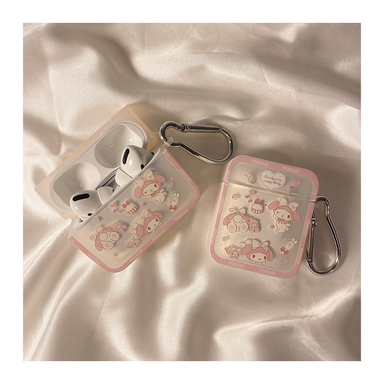 Soft case Earphone wireless Bahan Plastik Motif Print Tulisan Untuk Airpods 1 / 2 / Pro