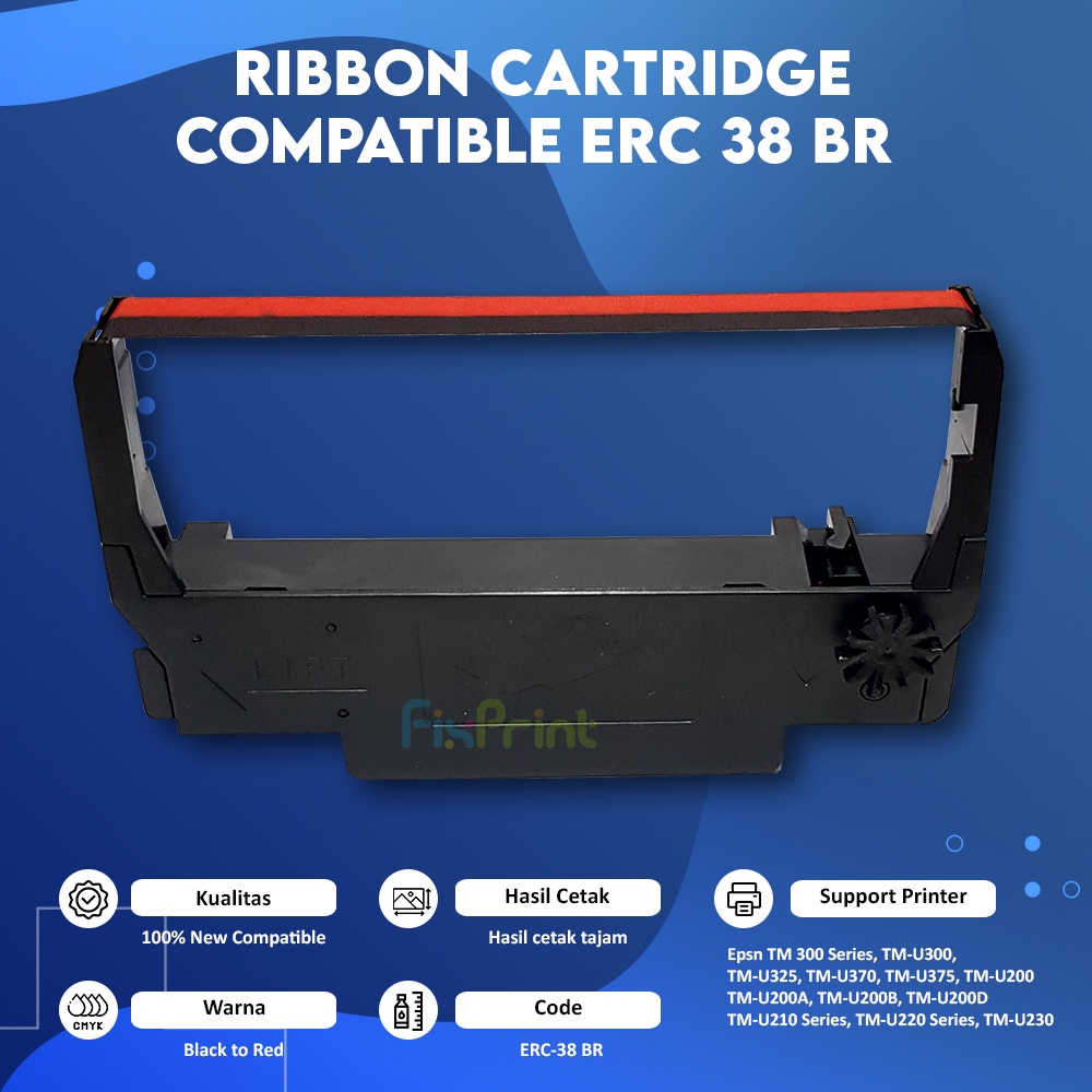 Ribbon Cartridge Epson ERC-38 Black to Red Compatible