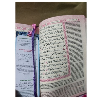 Mushaf Daliyah A6 Al Quran Terjemah Tafsir Wanita Fiqih Doa Dzikir Dahlia Al quran A6 HC REGULER