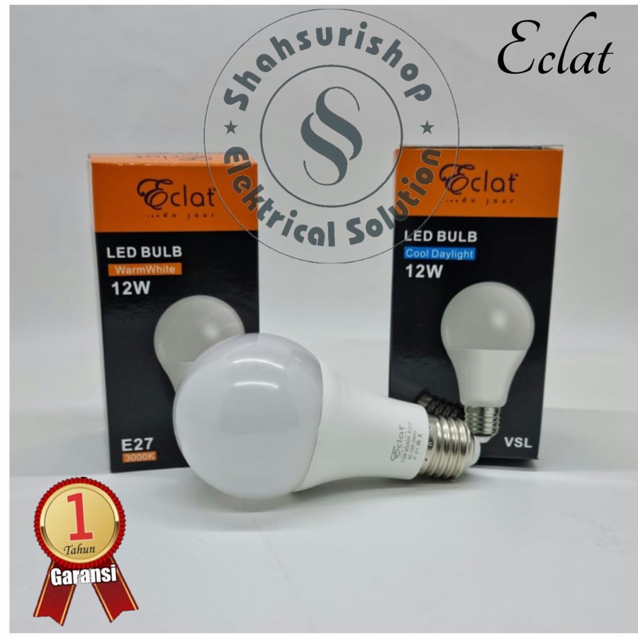 LAMPU MURAH BERGARANSI ECLAT 12W 12 W WATT BULB GARANSI 1TAHUN