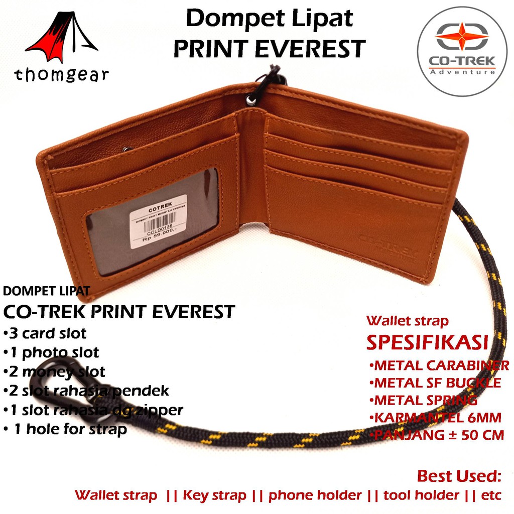 Thomgear Dompet Cotrek Co-Trek Adventure Dompet Print Forest Dan Everest Thomgear Probolinggo Paiton