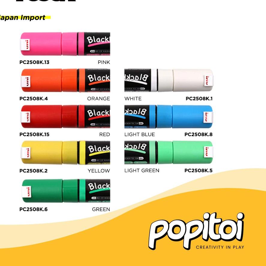 

Uni Blackboard Chalk Marker POSCA PCE250-8K Spidol Kapur Kaca ✔