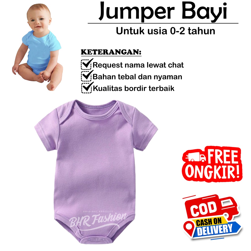 Jumper Bayi 0-1 Tahun Free Bordir Nama