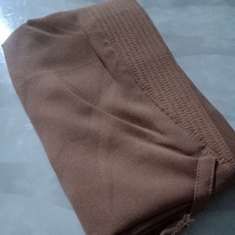 KERUDUNG MARYAM PET / BERGO PET TALI / HIJAB INSTAN-MOCCA
