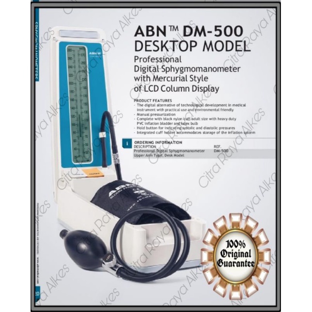 Tensi Digital ABN DM-500/Tensi Digital Sphygnomanometer with Mercurial Style of LCD Display