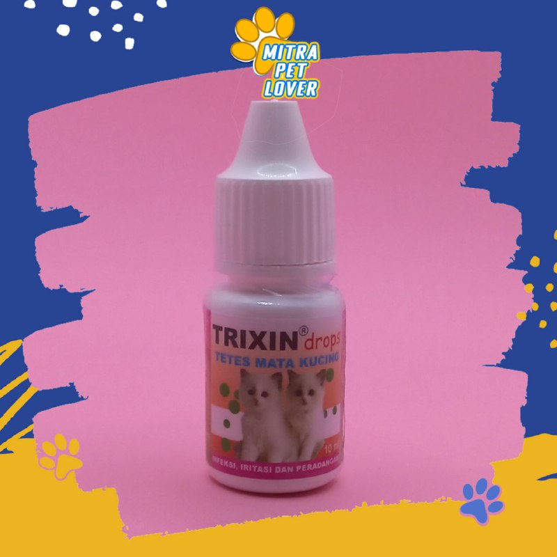 OBAT TETES IRITASI MATA MERAH BERAIR BELEKAN KUCING - TRIXIN CAT 10 ML - KITTEN DRUG EYE RED EYES DRUGS INFEKSI MERAH PERADANGAN PET ANIMAL HEALTHCARE &amp; VETERINARY TAMASINDO ORIGINAL KESEHATAN &amp; VITAMIN TERNAK HEWAN BINATANG PELIHARAAN MITRAPETLOVER