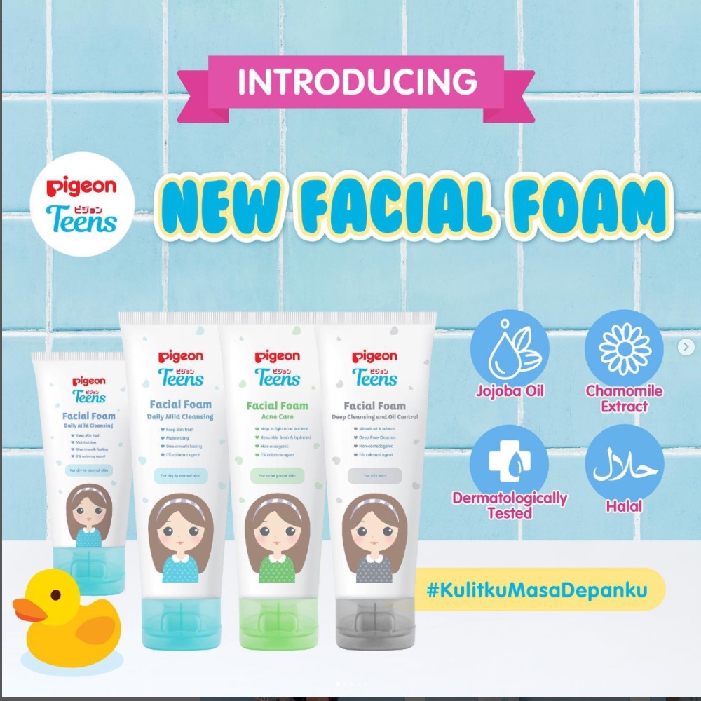 PIGEON TEENS Facial Foam / Daily Facial Foam / Anti Acne Facial Foam / Oil Control Facial Foam