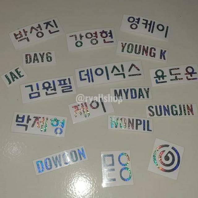 

Stiker Hologram Day6 Myday Hangul