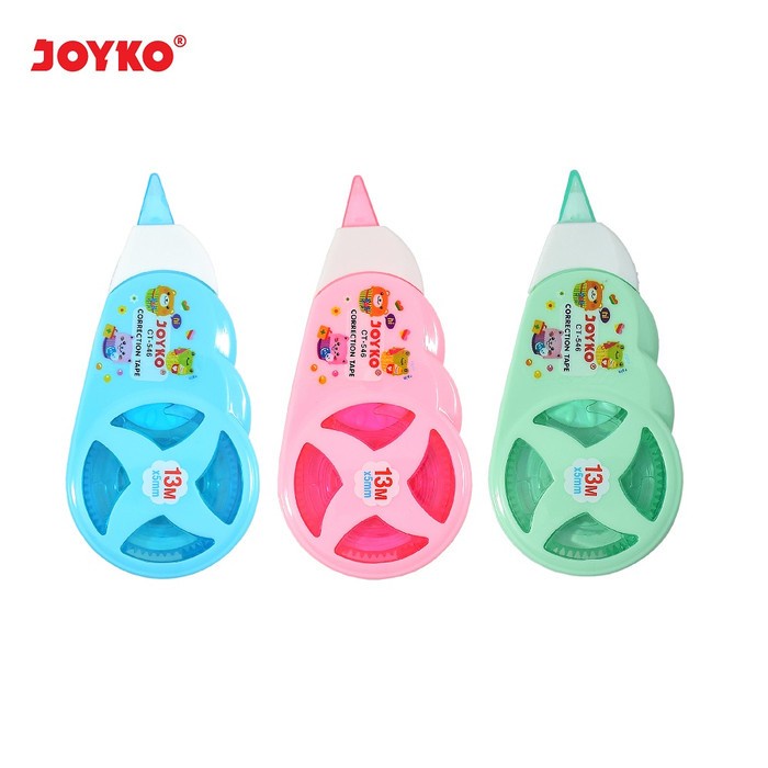 

Berkualitas Joyko Correction Tape Ct-546 ( Pink / Hijau / Biru ) + Refill Bergaransi