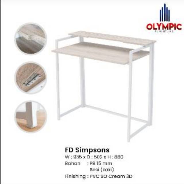 Olympic Meja Kantor / Meja Lipat / Meja Belajar / FD SIMPSONS