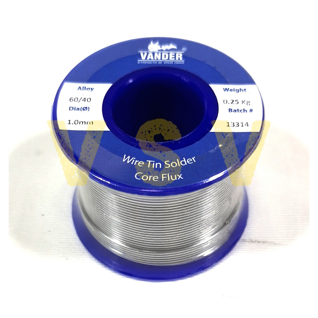 VANDER Timah solder 1.0 mm  250gr  60/40 / Wire tin solder core flux