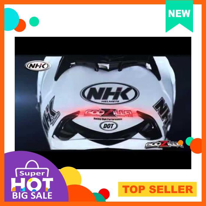 HELM NHK GODZILLA HALF FACE GODZILA DOUBLE VISOR WHITE PUTIH