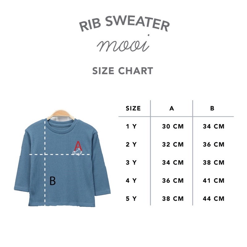 Mooi Sweater Rib V.3 Anak Unisex / Sweater Anak / Baju Anak