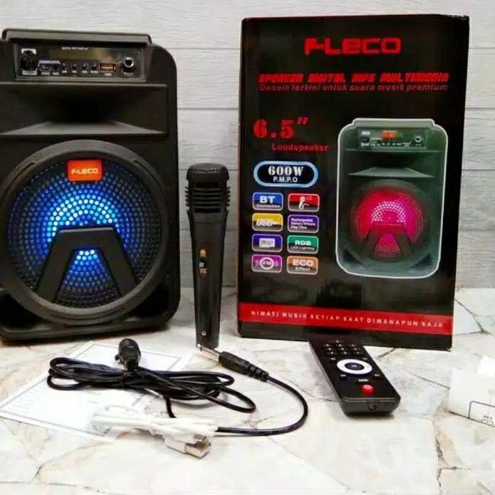 ♠ Speaker Bluetooth Fleco F3362/FL611/FL612 Microphone Karaoke/Salon Aktif Wireless Subwoofer 6,5Inc