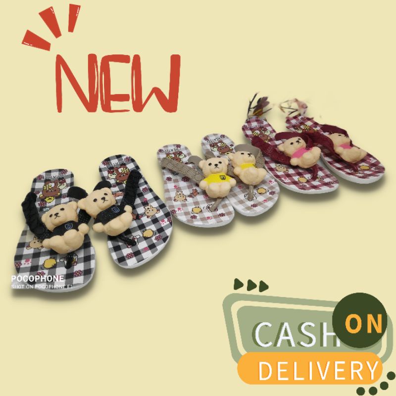 SANDAL JELLY 30-35 creative variasi boneka bear bunyi HARGA MURAH