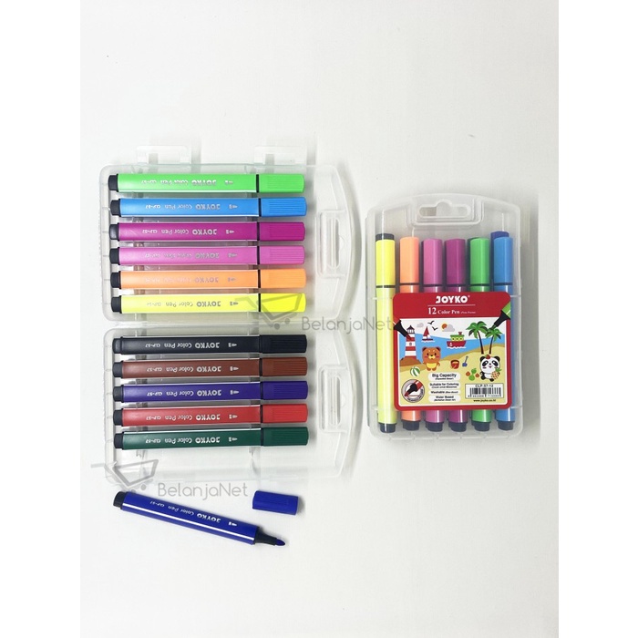 

Aman Spidol Pen Warna Dapat Dicuci Segitiga Triangular Joyko Clp-57-12 Bagus
