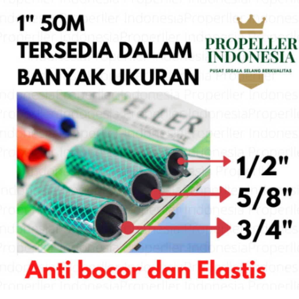 Selang Air Benang Hijau 1Inch 50M Selang Air Anti Lumut Selang Air Taman Elastis