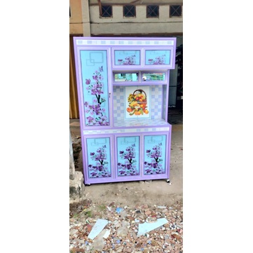 stiker rak kaca lemari motif bunga sakura
