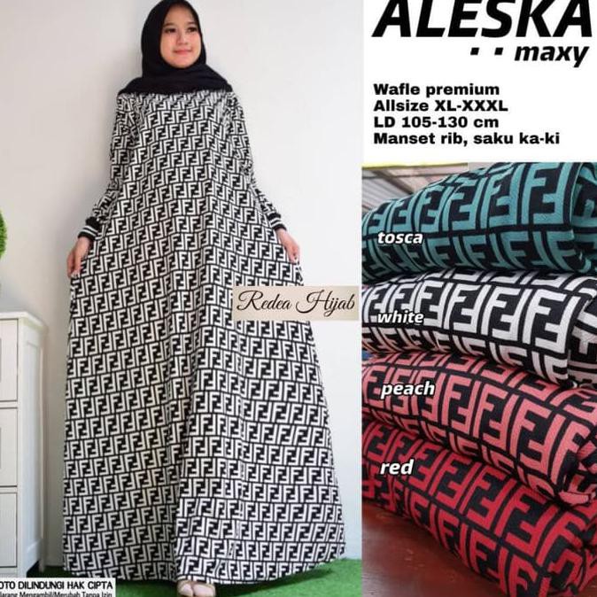 New LD 120 PB 140 Fendi XXL Baju Gamis Wanita Jumbo Muslim Kondangan