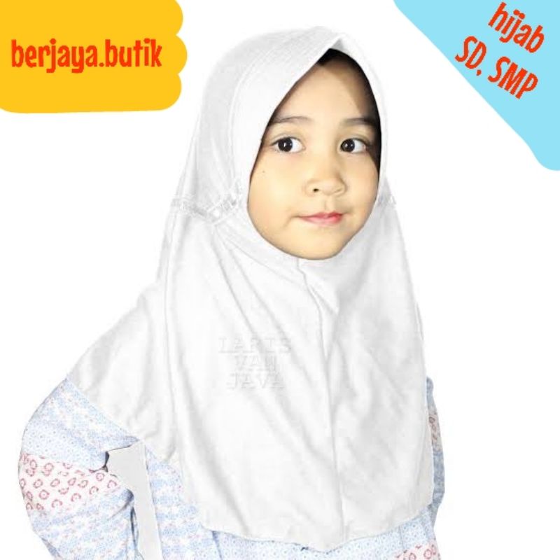 hijab / kerudung sekolah SD , SMP putih hitam pramuka jilbab sekolah