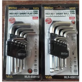 Kunci L set pendek Cebol mollar 9 pcs original