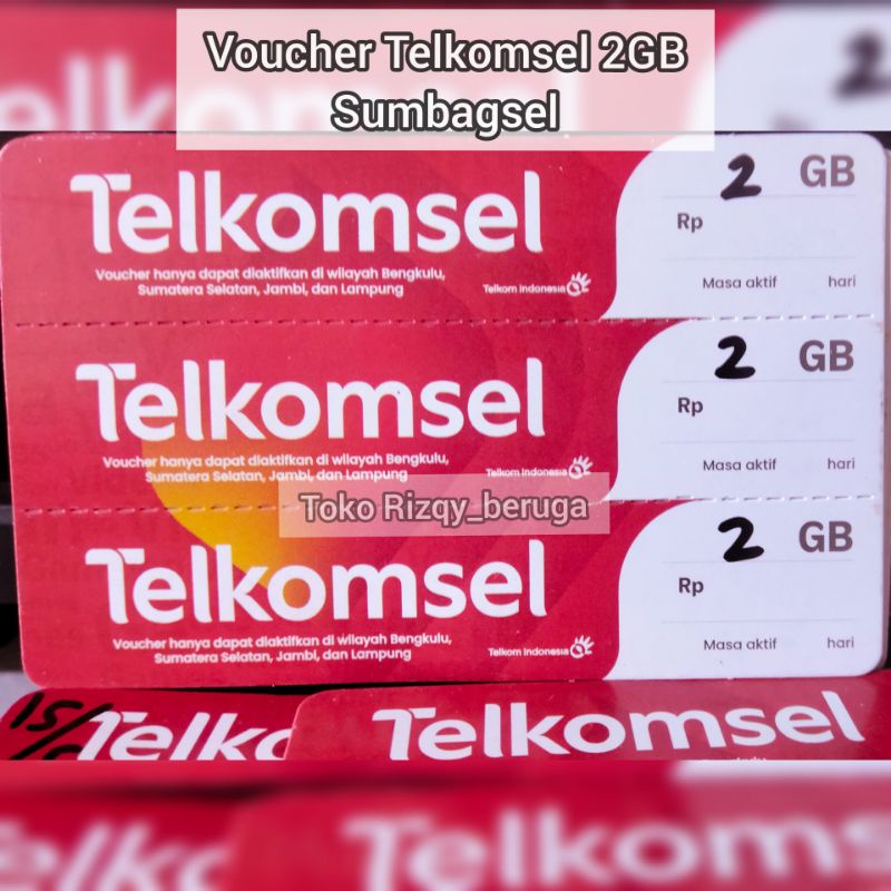 Voucher Telkomsel 2GB SUMBAGSEL | SUMSEL | Bangka | Jambi | Lampung | Bengkulu | Bangka/Belitung |