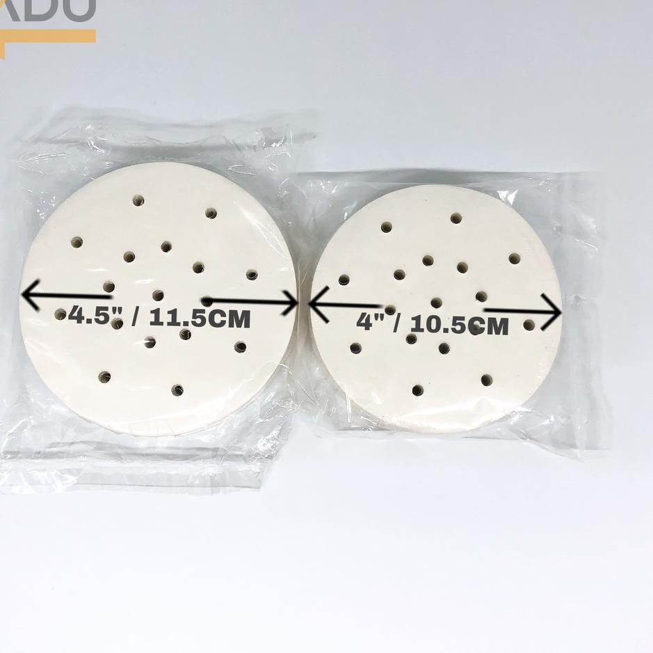 

Promo ✫ [500 Pcs] Dimsum Paper 4" / 10.5 cm (White) - Kertas Alas Dimsum Stok|banyak