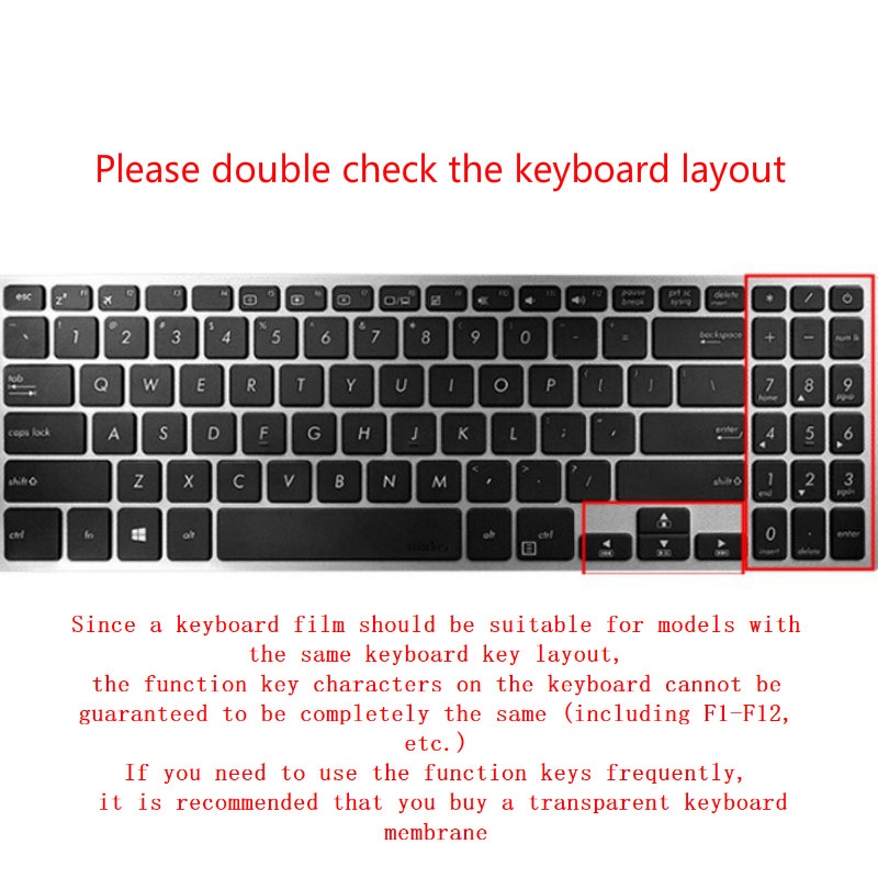 For 15.6inch ASUS YX560UD I5-8250U X507 Soft Ultra-thin Silicone Laptop Keyboard Cover Protector