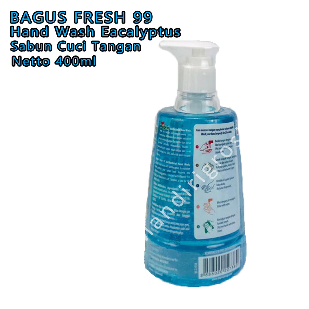 Hand Wash Eucalyptus *Bagus Fresh99 * Sabun Cuci Tangan * 400ml