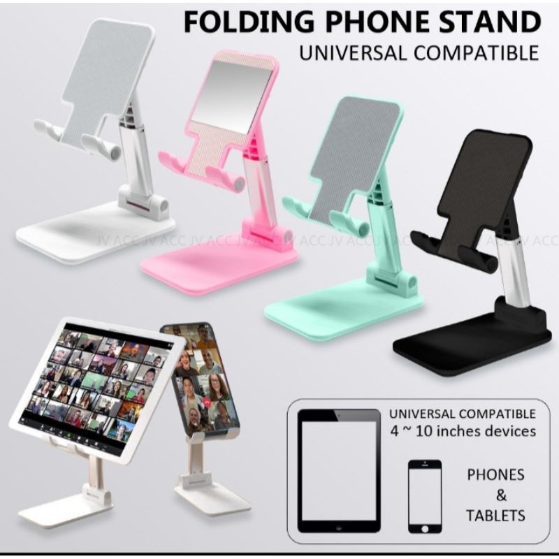 Folding phone stand holder anti slip ergonomis